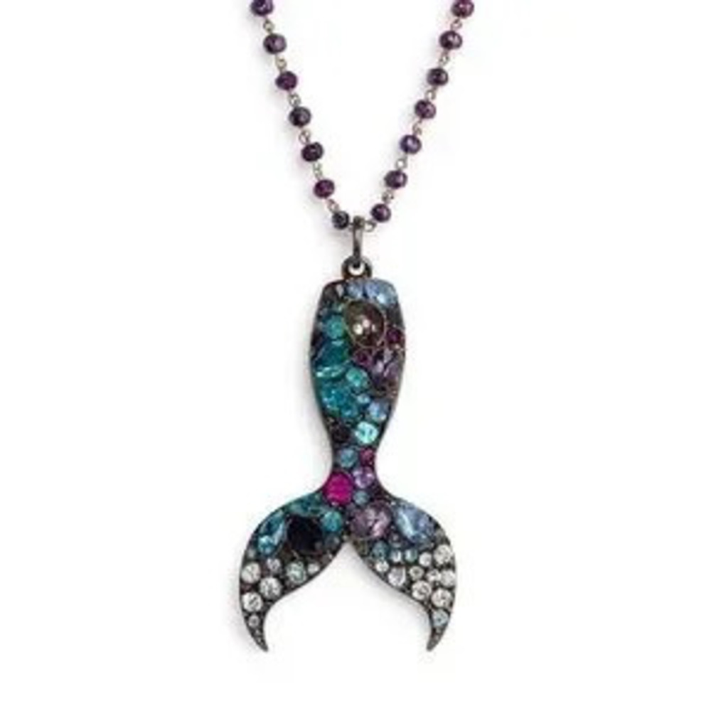 Elegant Mermaid Tail Pendant Necklace